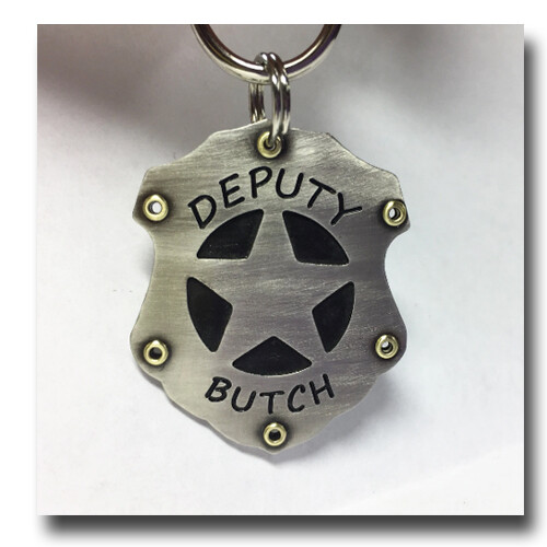 Deputy Marshall Police Badge Dog Tag ID-Pet ID Dog Name Tag Free Engraving