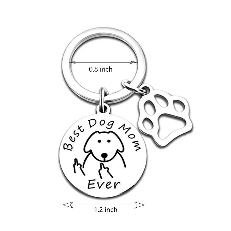 Personalized Best Dog Mom Ever Key Chain – pet keychain, dog key chain, dog tag
