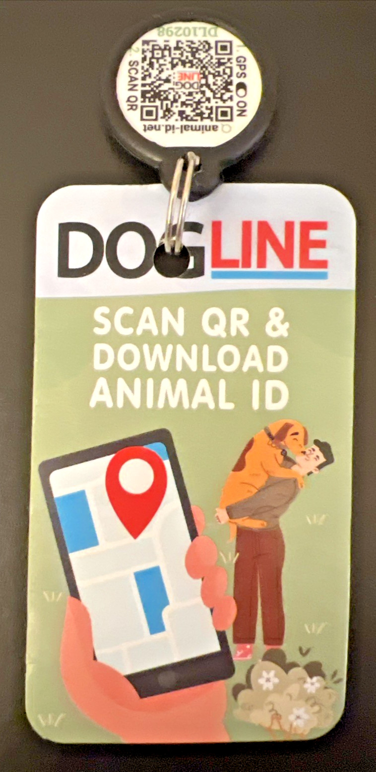 Dogline “Oh No, I’m Lost” Pet ID Tag with QR code & GPS Mapping for Dogs & Cats