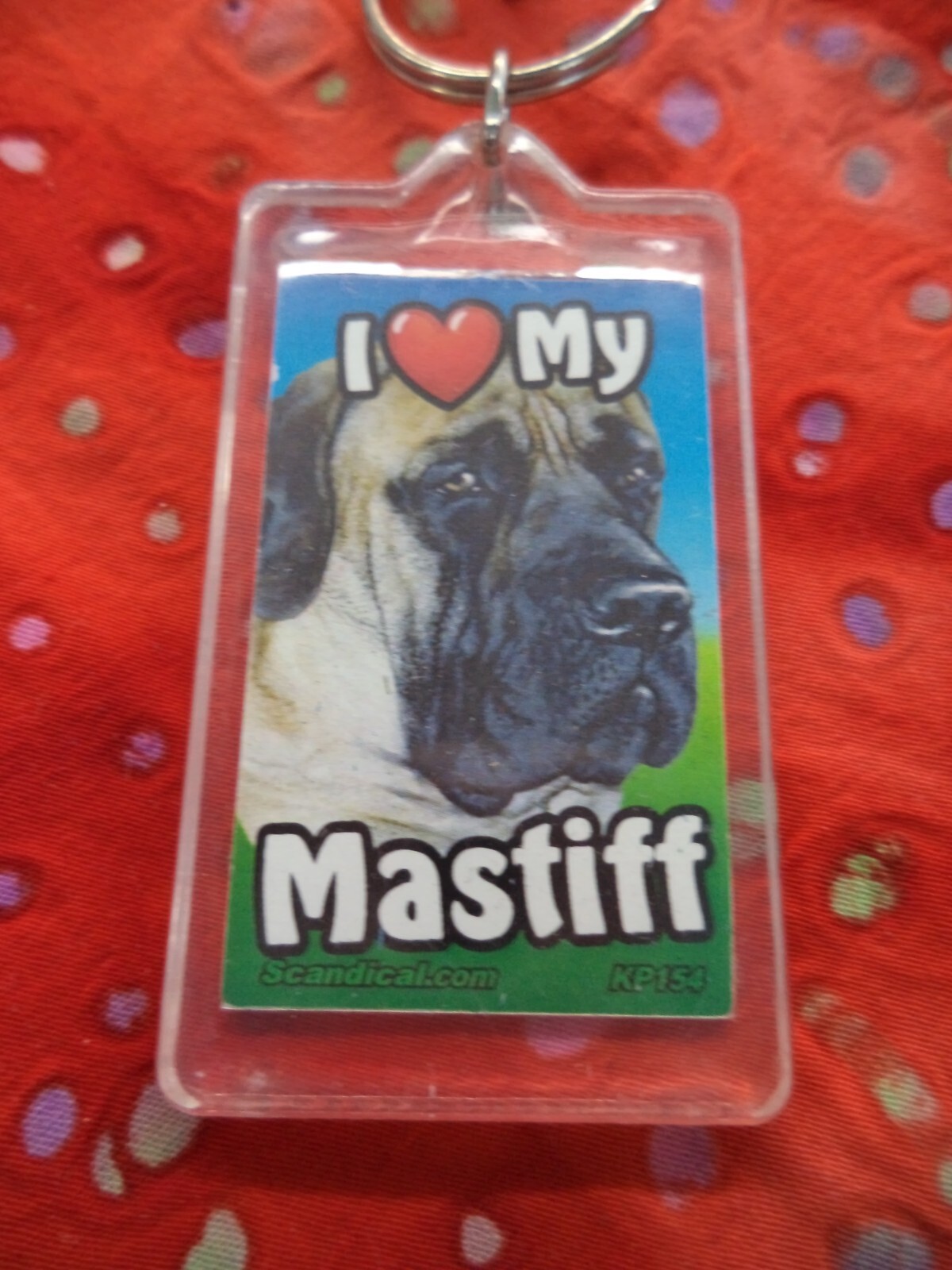 SCANDIAL PET KEY CHAINS – DOUBLE SIDED – I LOVE MY __DOG__ YOU PICK BREED! #1
