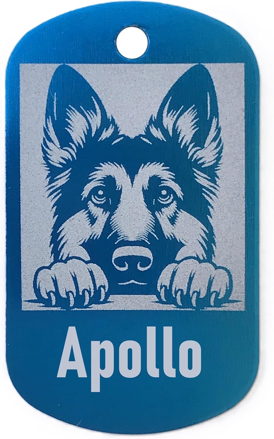 Military Style Customized German Shepherd Dog ID Tag – Name Tag for Pet Collar