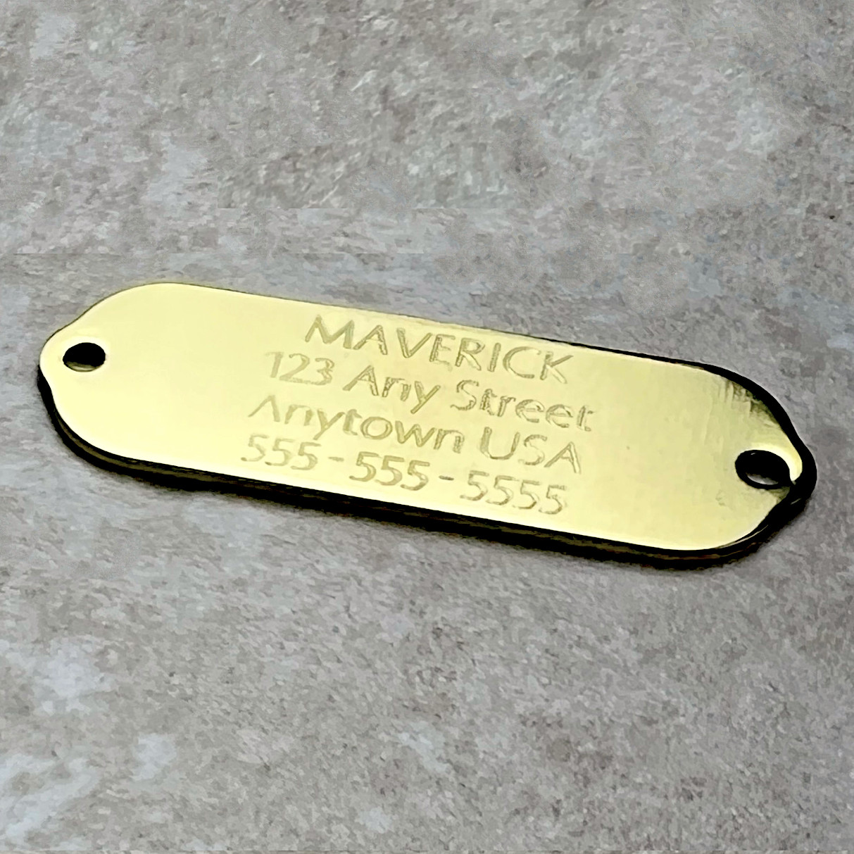 Custom Engraved Dog Tags Personalized Dog Collar ID Tags NAME PLATE BRASS SMALL