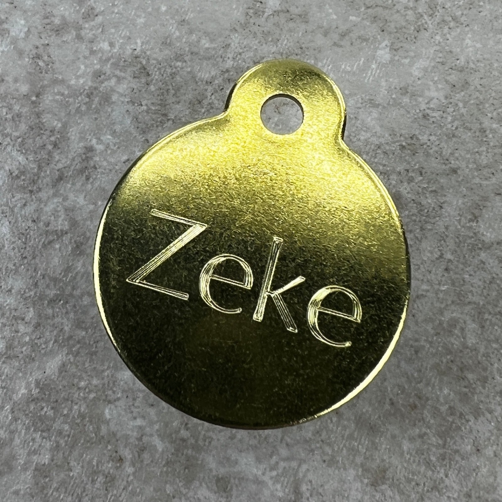 Custom Engraved Dog Tags Personalized Dog Collar Pet Tags RUSTIC BRASS MAYBERRY