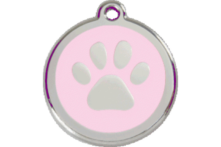 Red Dingo Dog Cat ID Pet Tag FREE Personalized Engraved Free Ship PAW PRINT