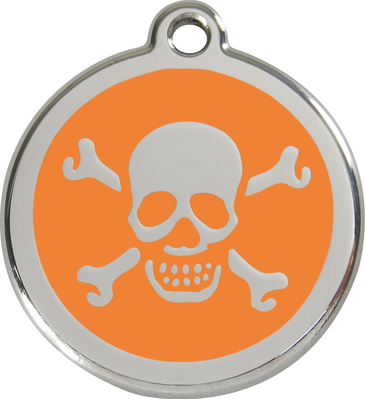 Steel Red Dingo Skull ID Charm Dog Tag Black Purple Blue Green Yellow Red Pink
