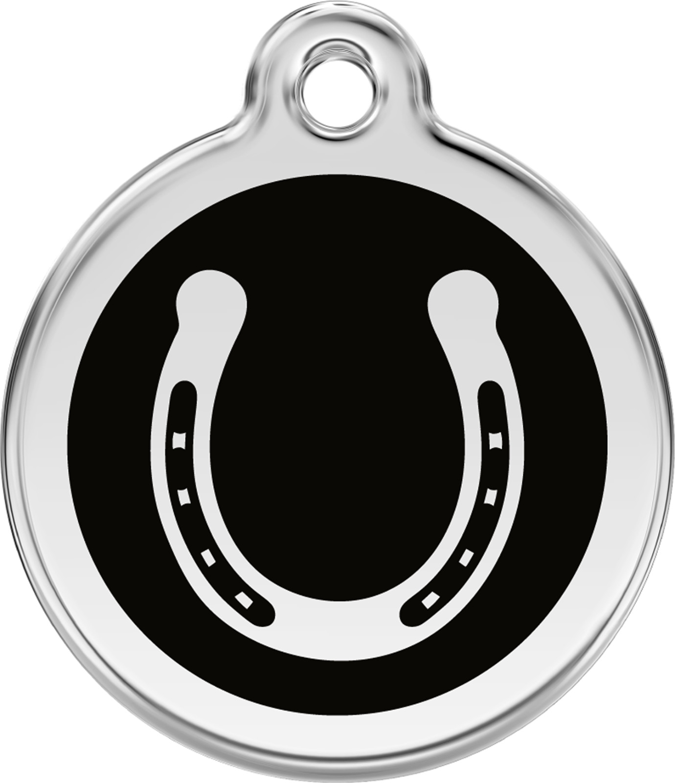 Red Dingo “Horseshoe” Engraved Dog & Cat ID Tag – Free Engraving – 11 Colours