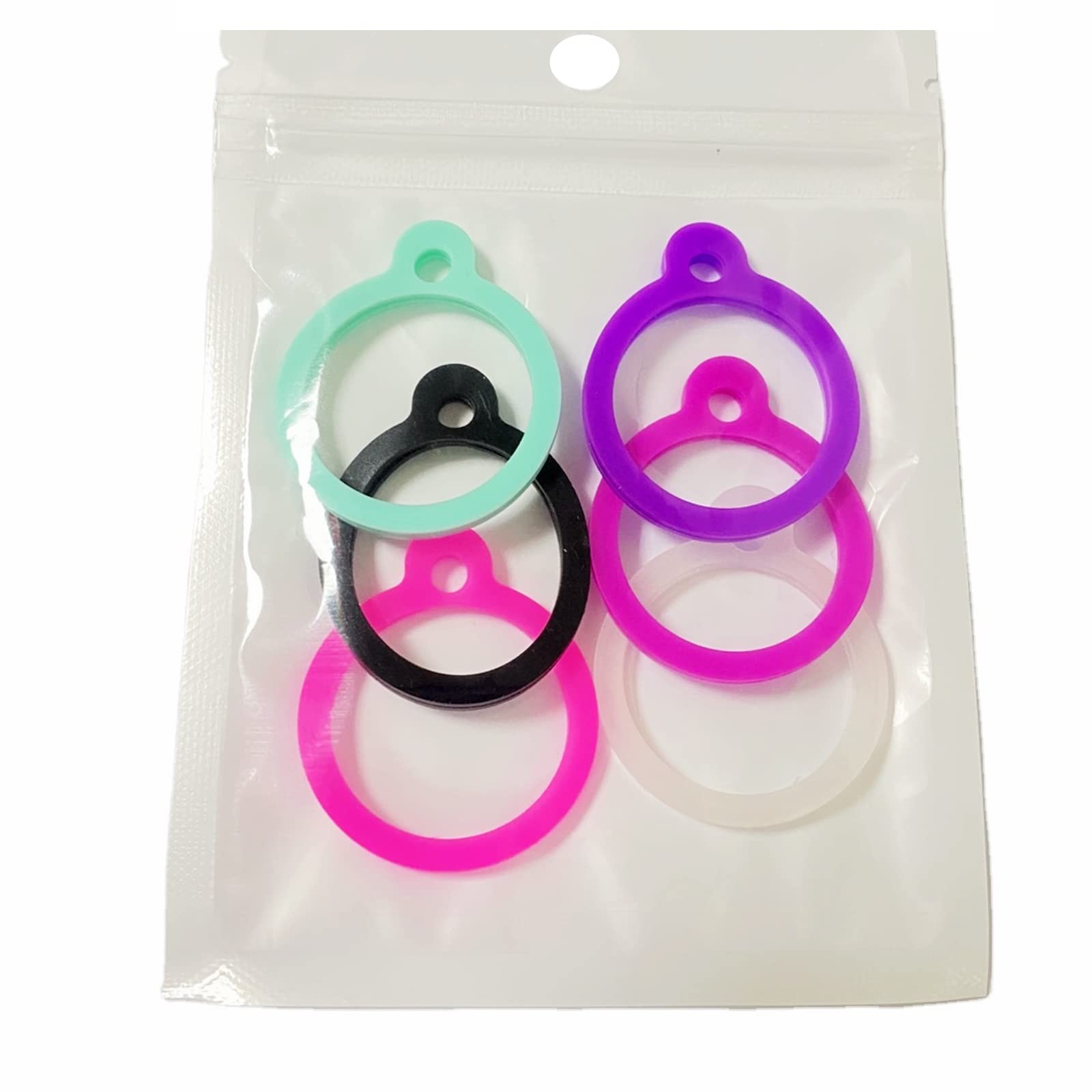 6 Pack Round Silicone Dog Tags – Personalized & Lightweight, Quiet Silencer w…