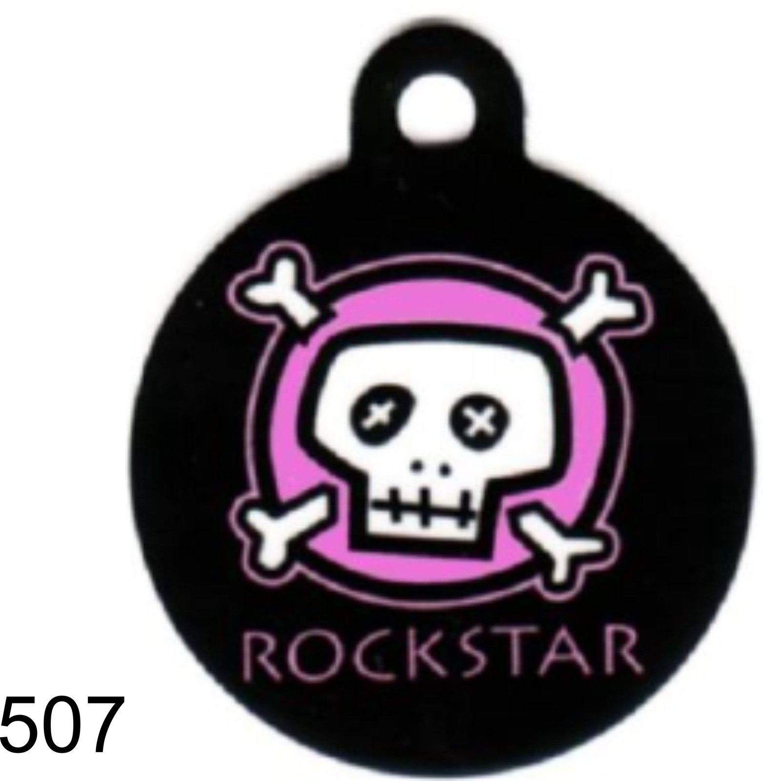 Cute Custom Personalized Pet ID tag for Dog and Cat Collars ROCKSTAR Tags Charm