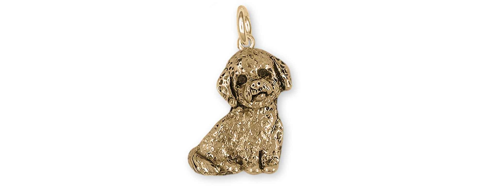 Poochon Charm 14k Gold Vermeil Handmade Bichapoo Jewelry PC1-CVM