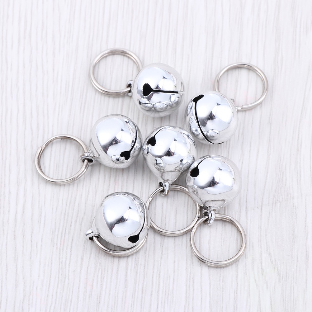 12Pcs Copper Pet Bells Silver Tone for Dog Cat Daily Wear with Safety Buckle