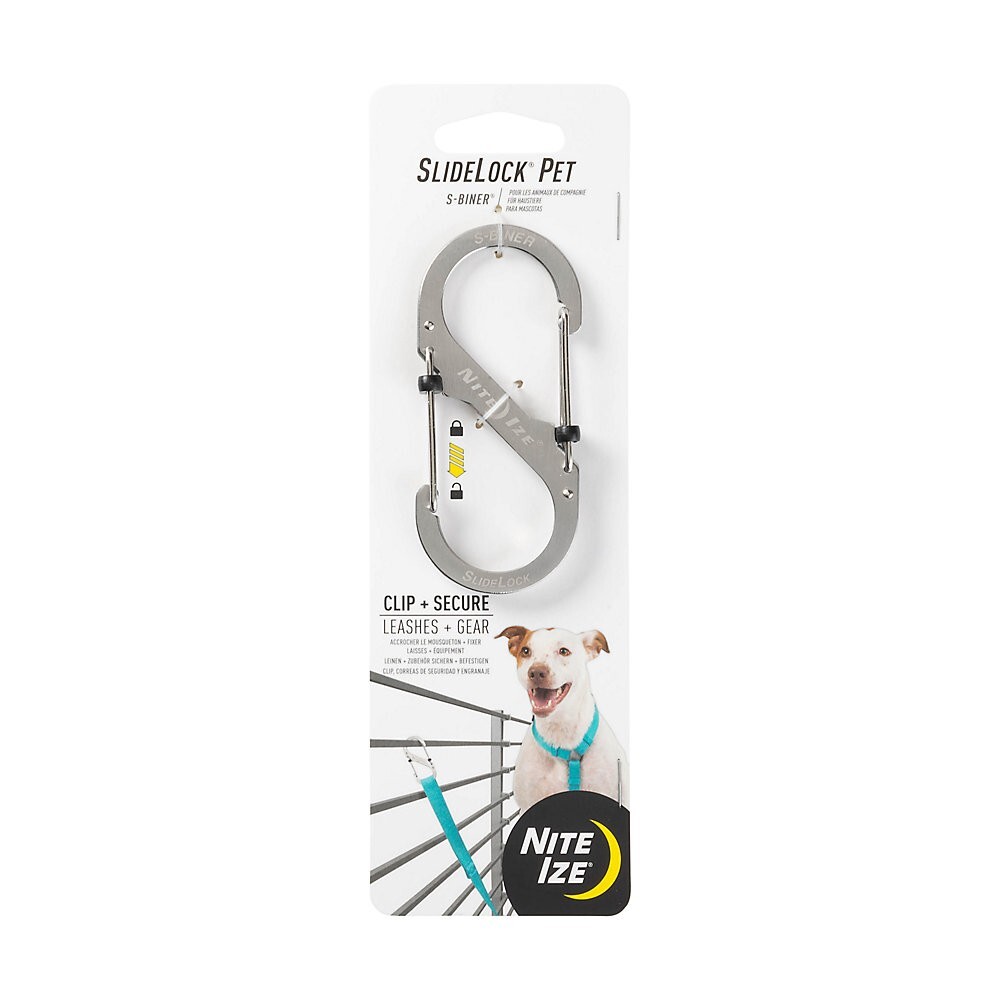 NEW Nite Ize SlideLock Pet S-Biner Animal Dog Strong 3.5″ Secure Your Pet