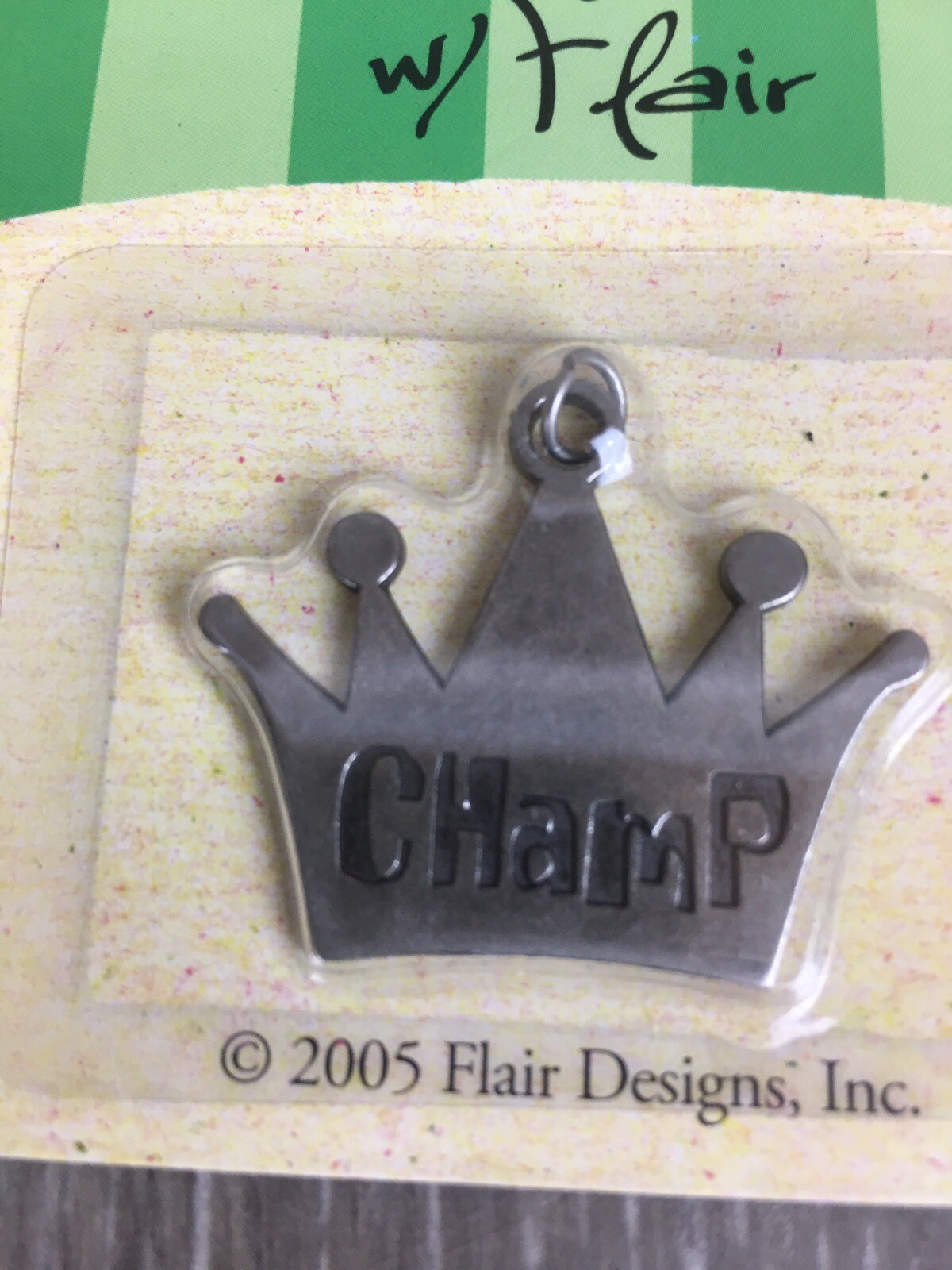 Dog Pet Tags Charm Metal Heart Champ Scrapbooking Crafting