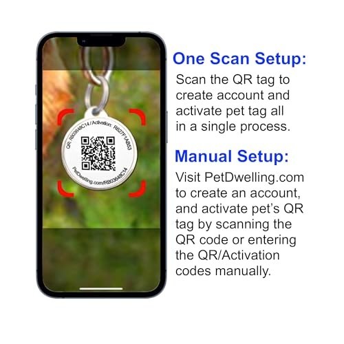 Smart QR Code Pet ID Tag – Personalized Dog & Cat Safety Tag, Instant Alerts, AI