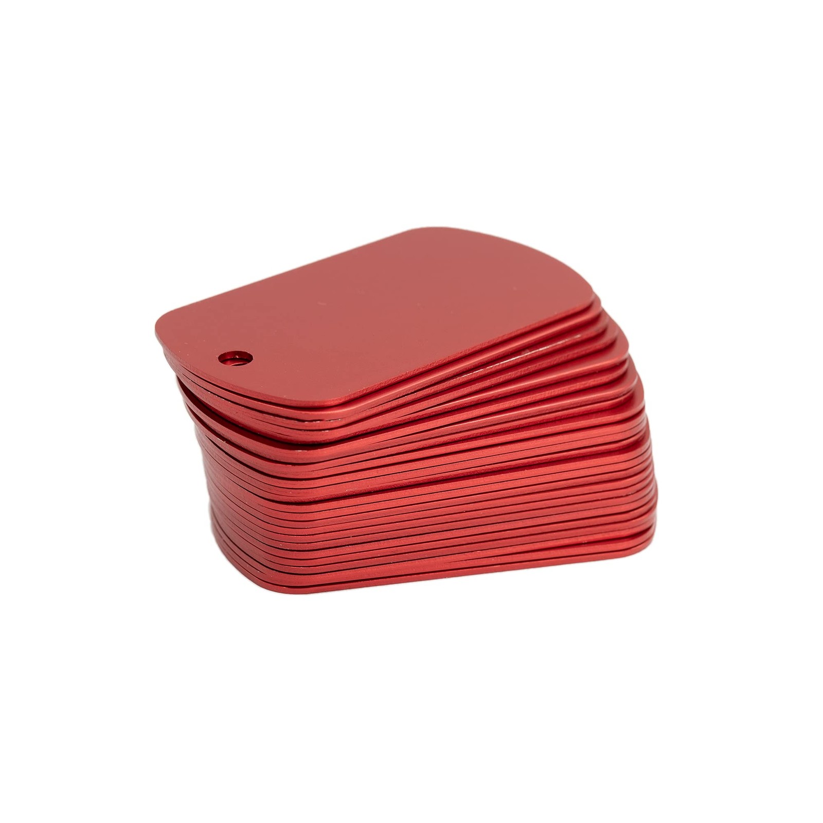 50 PCS Red Anodized Aluminum Engraving Blank Tags Stamping Blanks