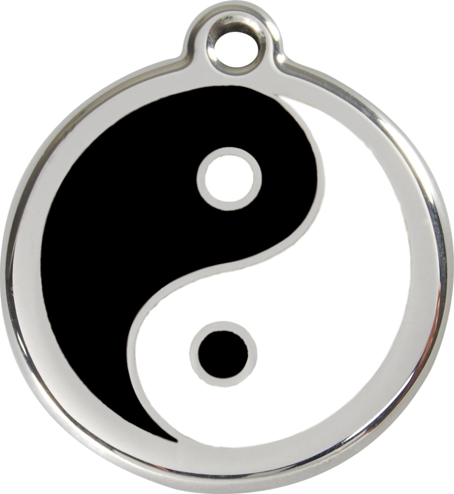 Ying Yang Dog Cat Pet ID Tag Charm Personalized – Red Dingo Lifetime Guarantee