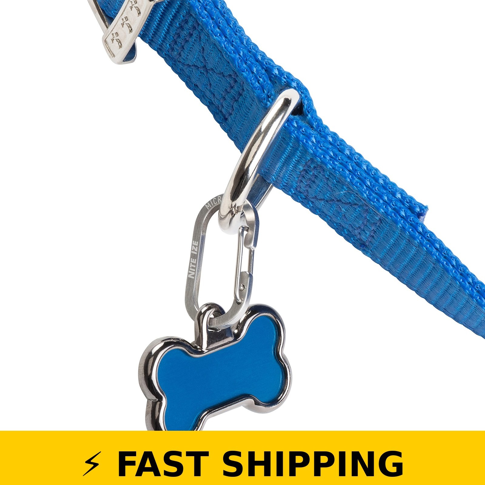 Nite Ize MicroLink Pet Tag Carabiner – Stainless Steel Clip 2 Count