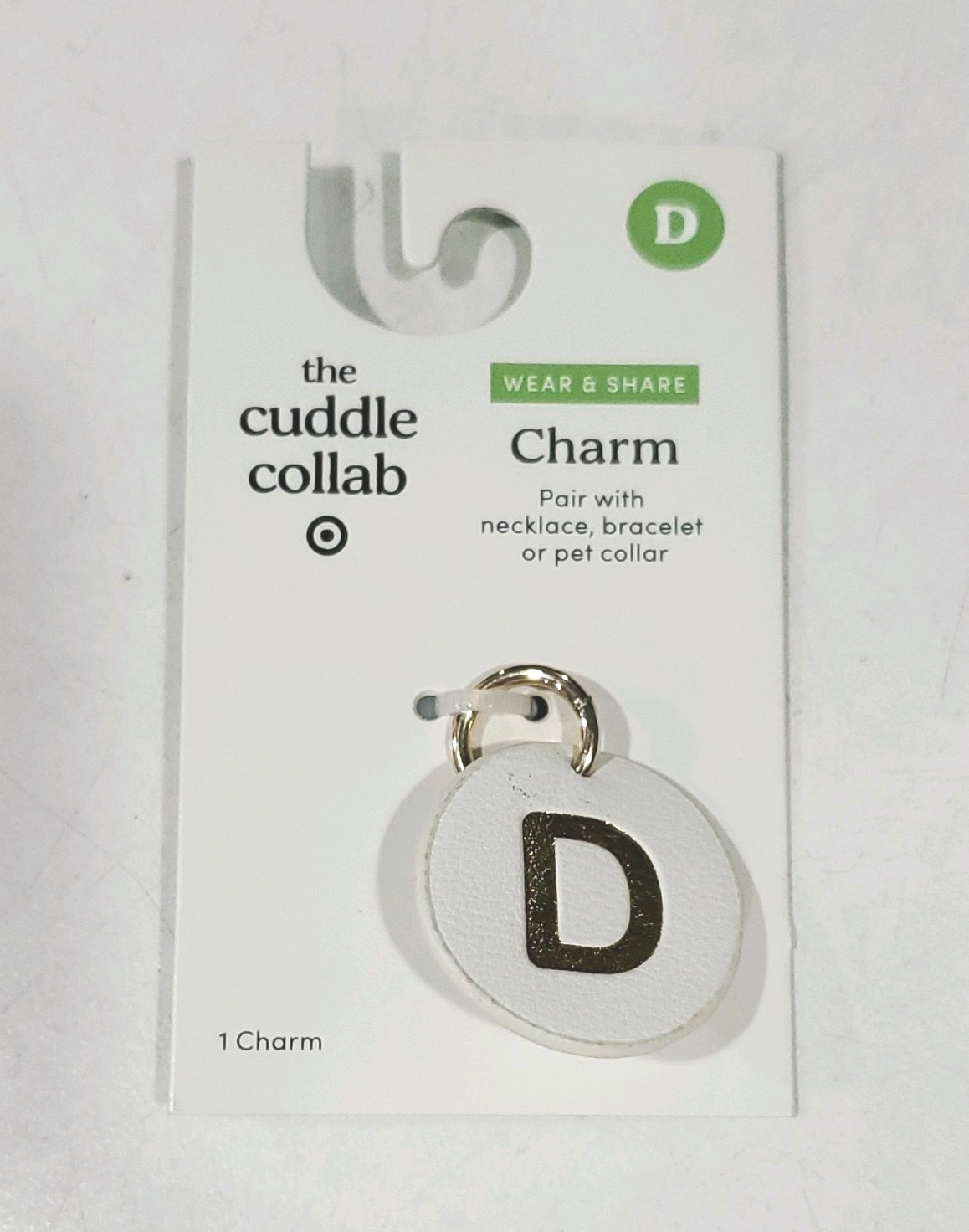 the cuddle collab Wear & Share D Charm White Collar Dog Pet MPN 251 10 3811 New