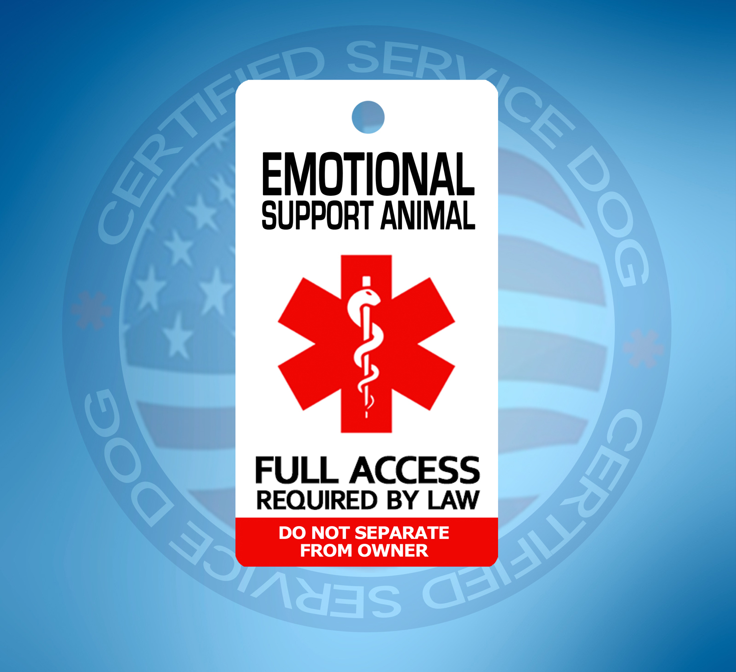 2x Emotional Support Animal ID Tags – 1 Low Price – USA Shipped!