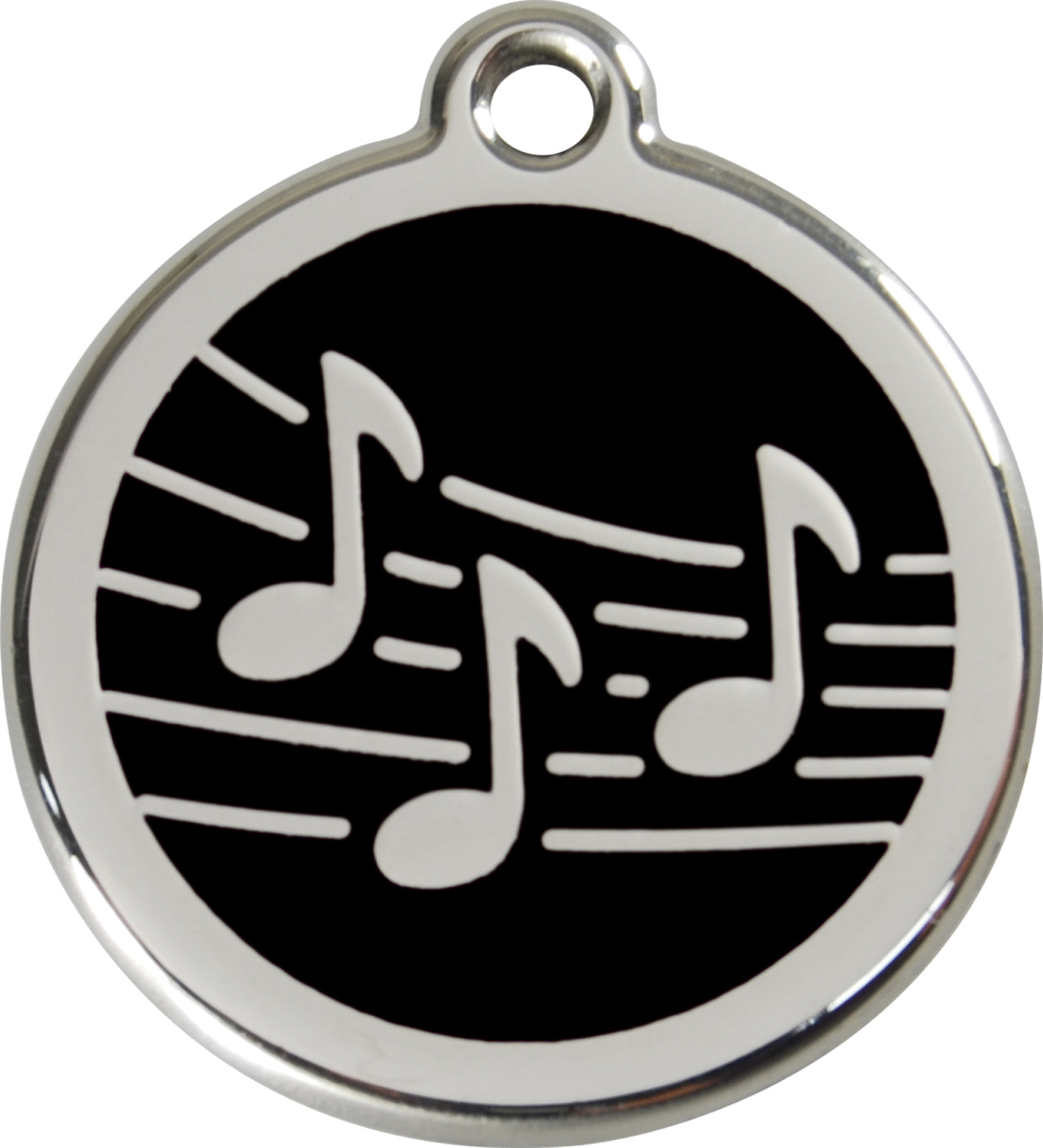 Steel Red Dingo Musical ID Dog Tag Black Purple Blue Green Yellow Red Pink