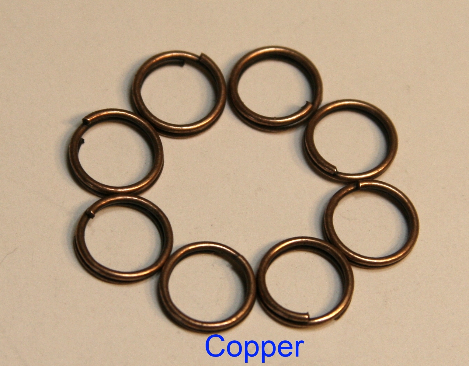 5mm,6mm,7mm,8mm,9mm Split Ring DOUBLE connector 6 Colors