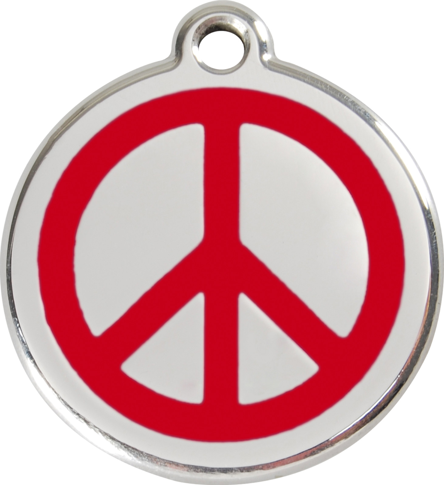 Steel Red Dingo Peace ID Dog Tag Black Purple Blue Green Yellow Orange Red Pink