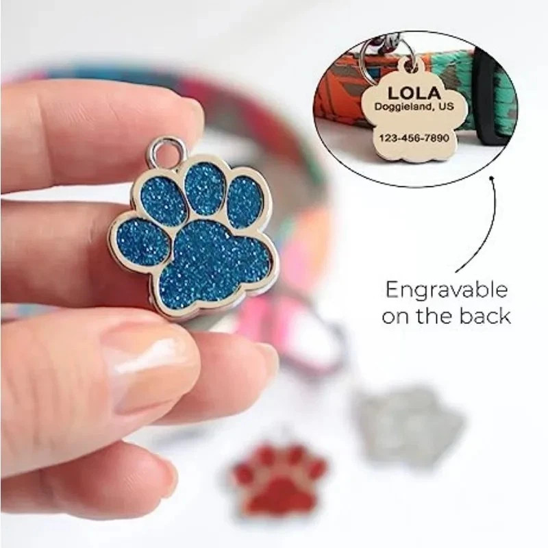 Personalized Pet ID Tag, Dog Tag, Cat Tag, Custom Cat Tag, Easy to Read, Pet Tag