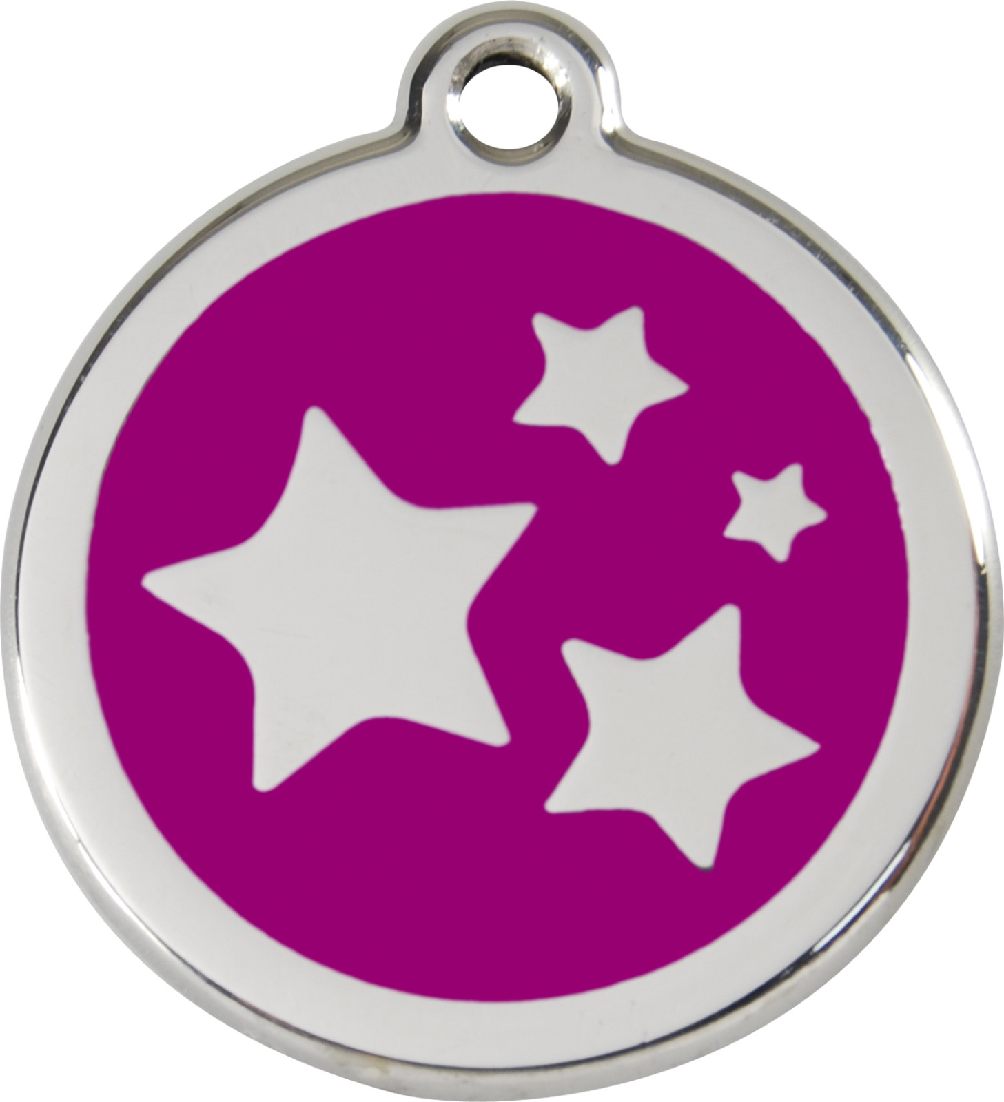 Steel Red Dingo Stars ID Dog Tag Black Purple Blue Green Yellow Orange Red Pink
