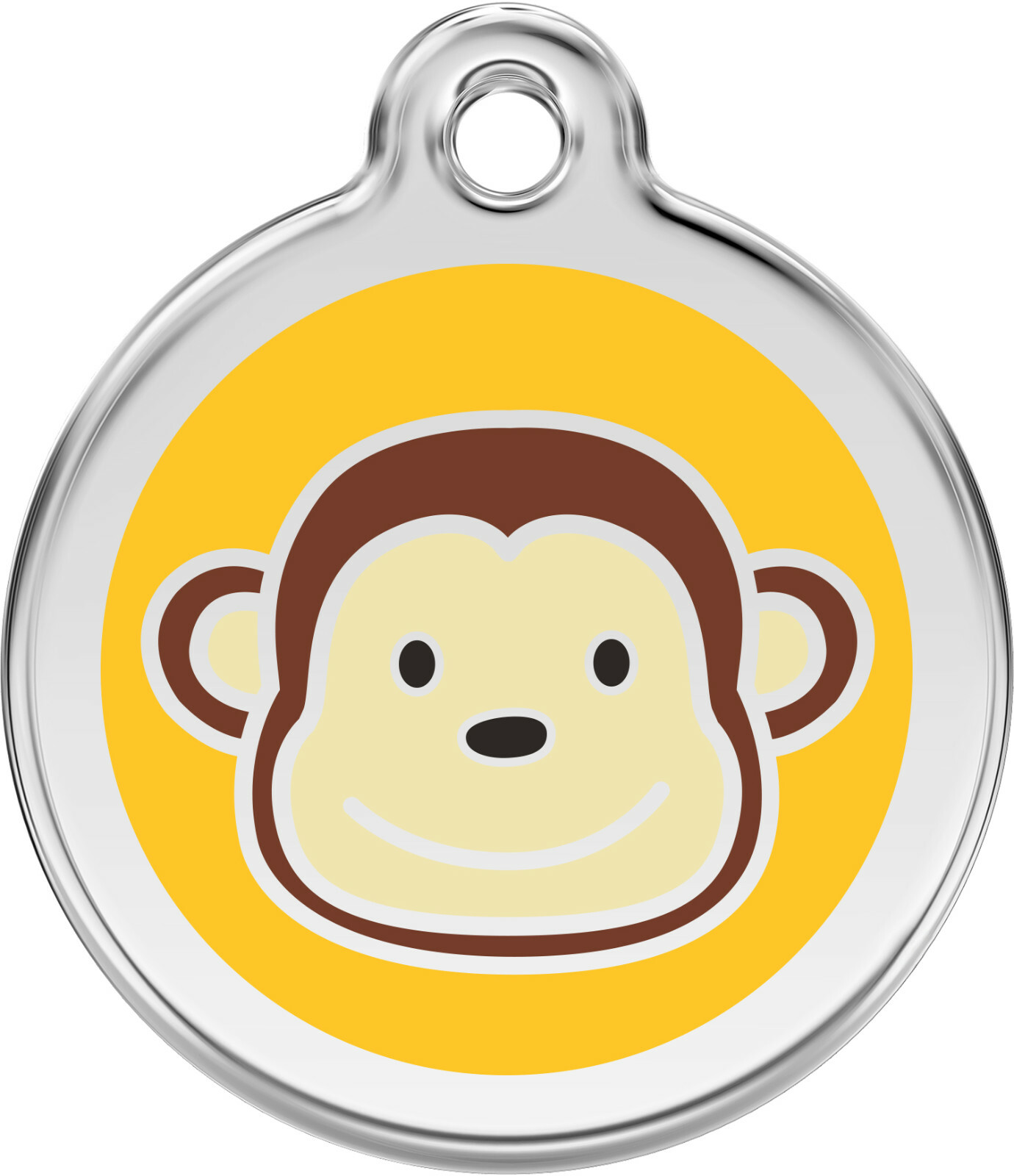 Stainless Steel Red Dingo Monkey Dog ID Collar Charm Tag Small Medium Large