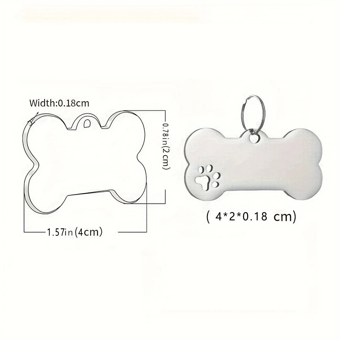 Personalized Engraved High Quality Dog Cat Tags with Name and Phone Number Bone