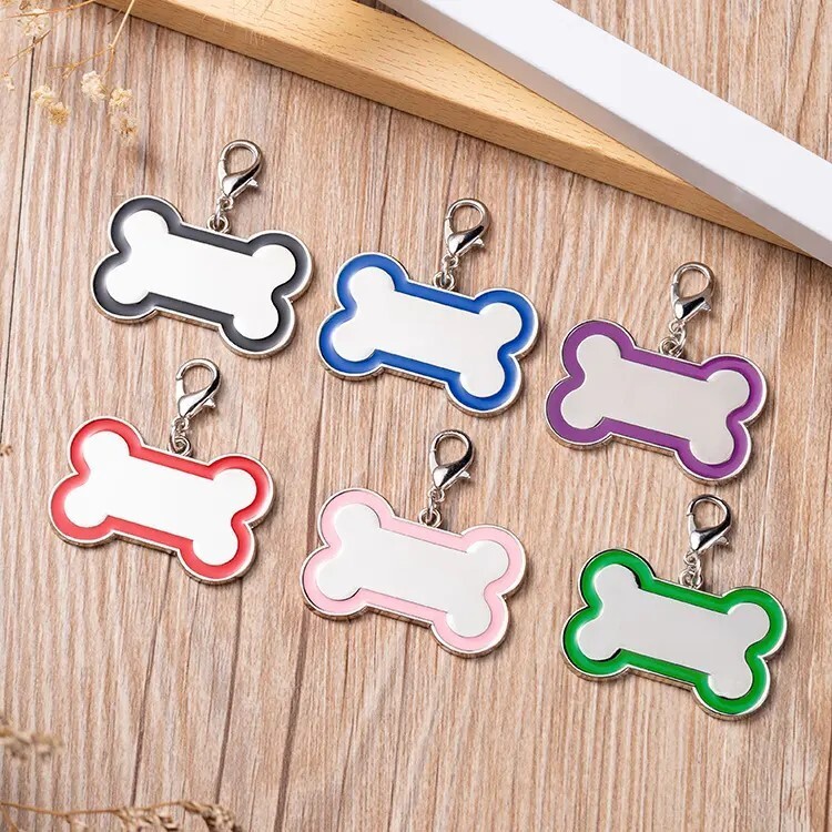 Personalized Bone Shaped Pet ID Tags for Dogs-laser engraved dog collar name tag