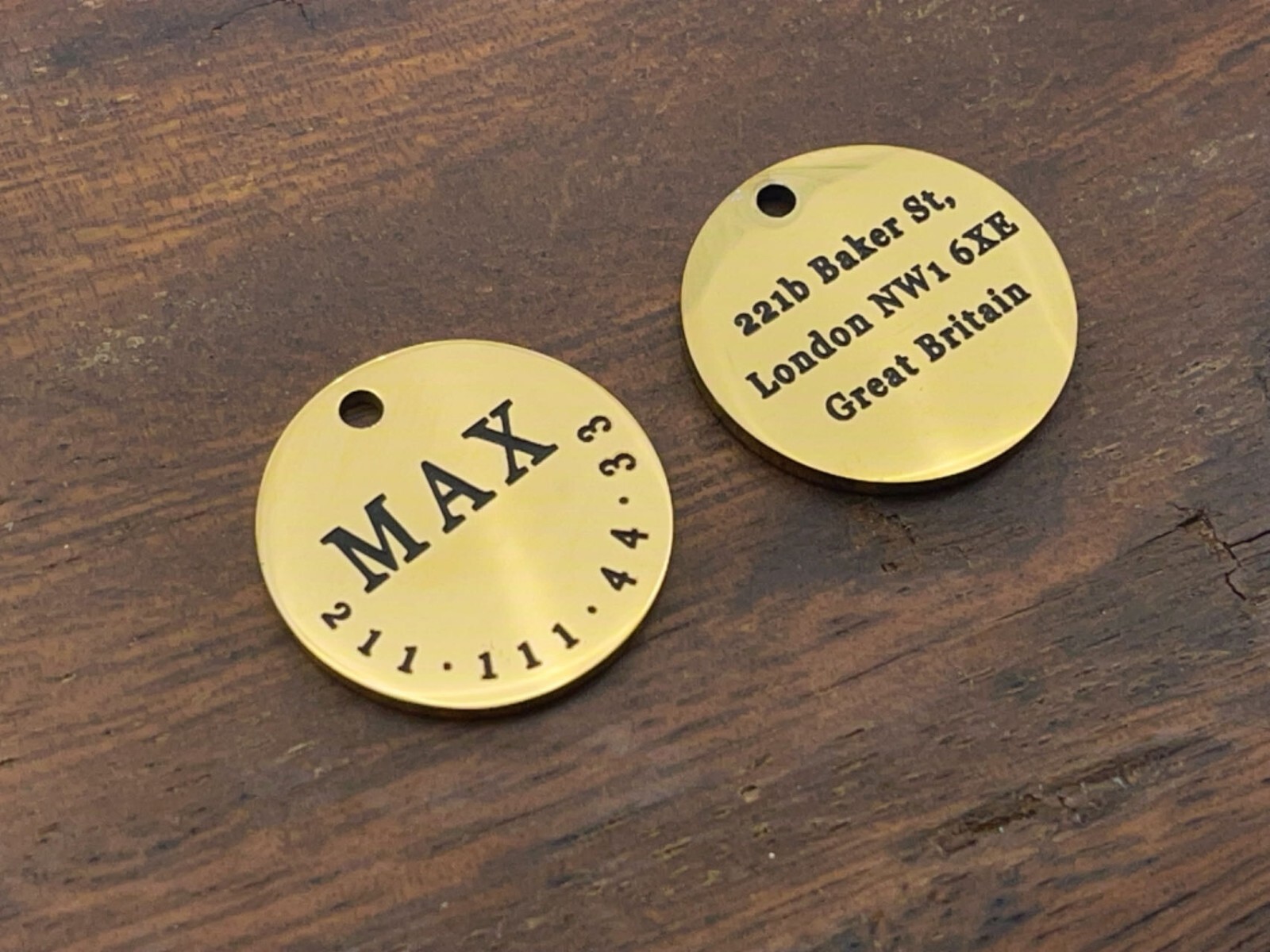 Pawtographize Dogs Cats ID Tags Stainless Steel Personalized Pet ID Tags Circle