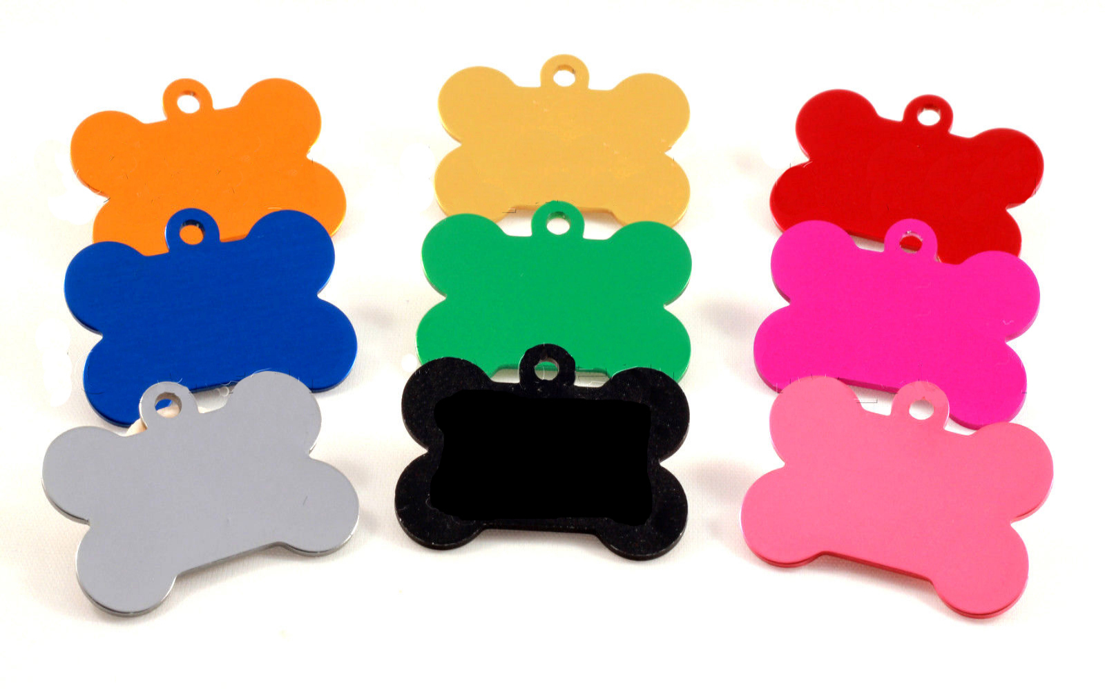 100pcs Wholesale Blank Aluminum Bone Dog Tags Personalized Cat Dog Name ID Tag