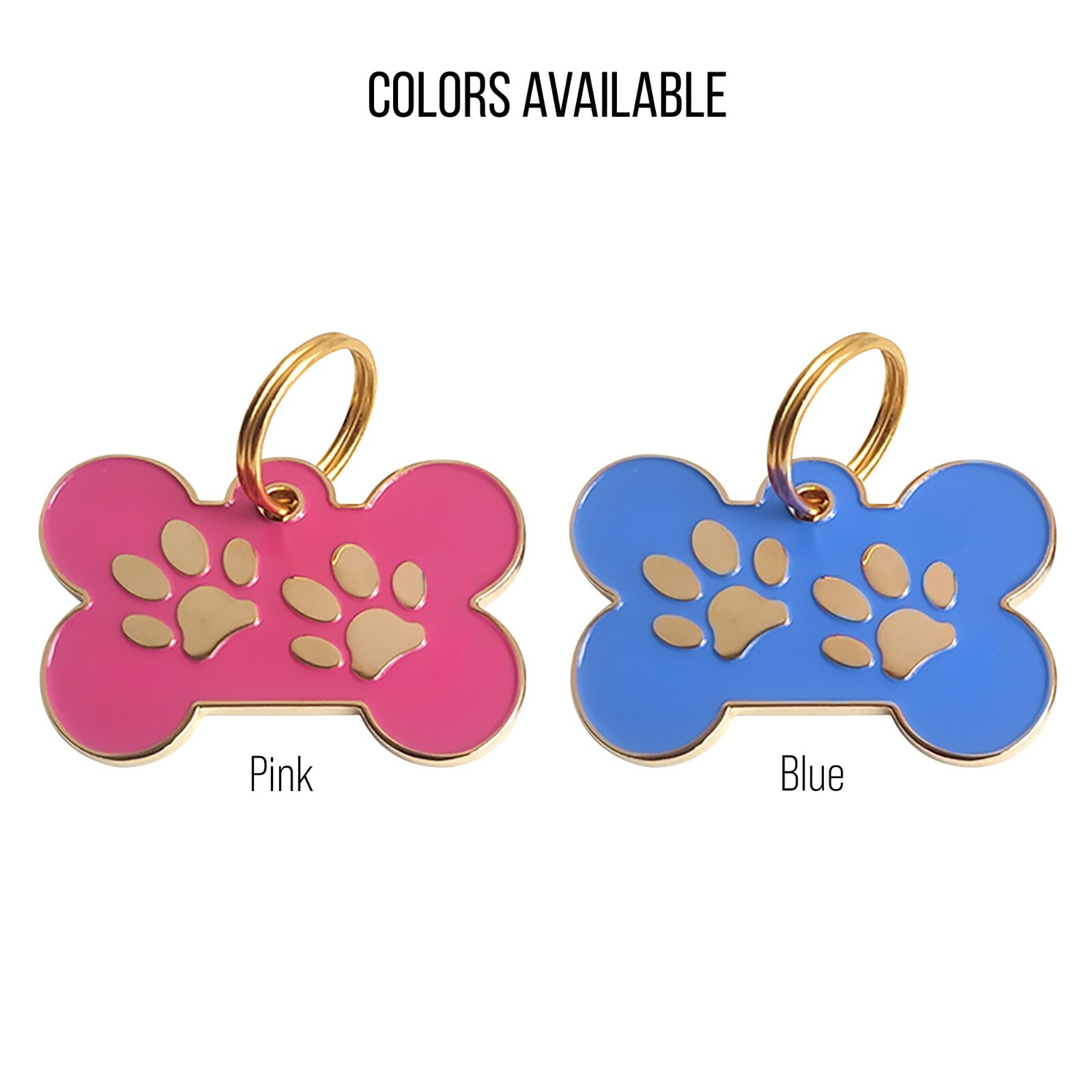 Cute Personalized Dog Cat Bone Shape Collar Tag Pet ID Name Engraved Tag