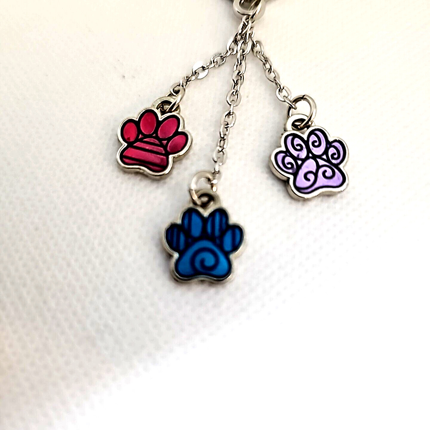 Paws Heart Double-Sided Car Charm Multi-Colored Dog or Cat by GREATERGOOD