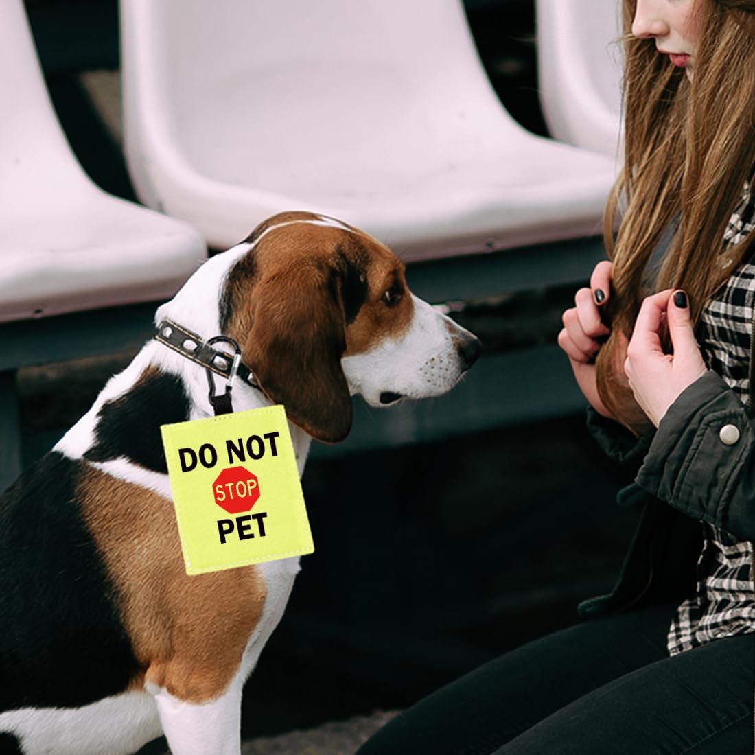 Do Not Pet Alert Hanging Patch Caution Stop Dog Nervous Vest Accessories