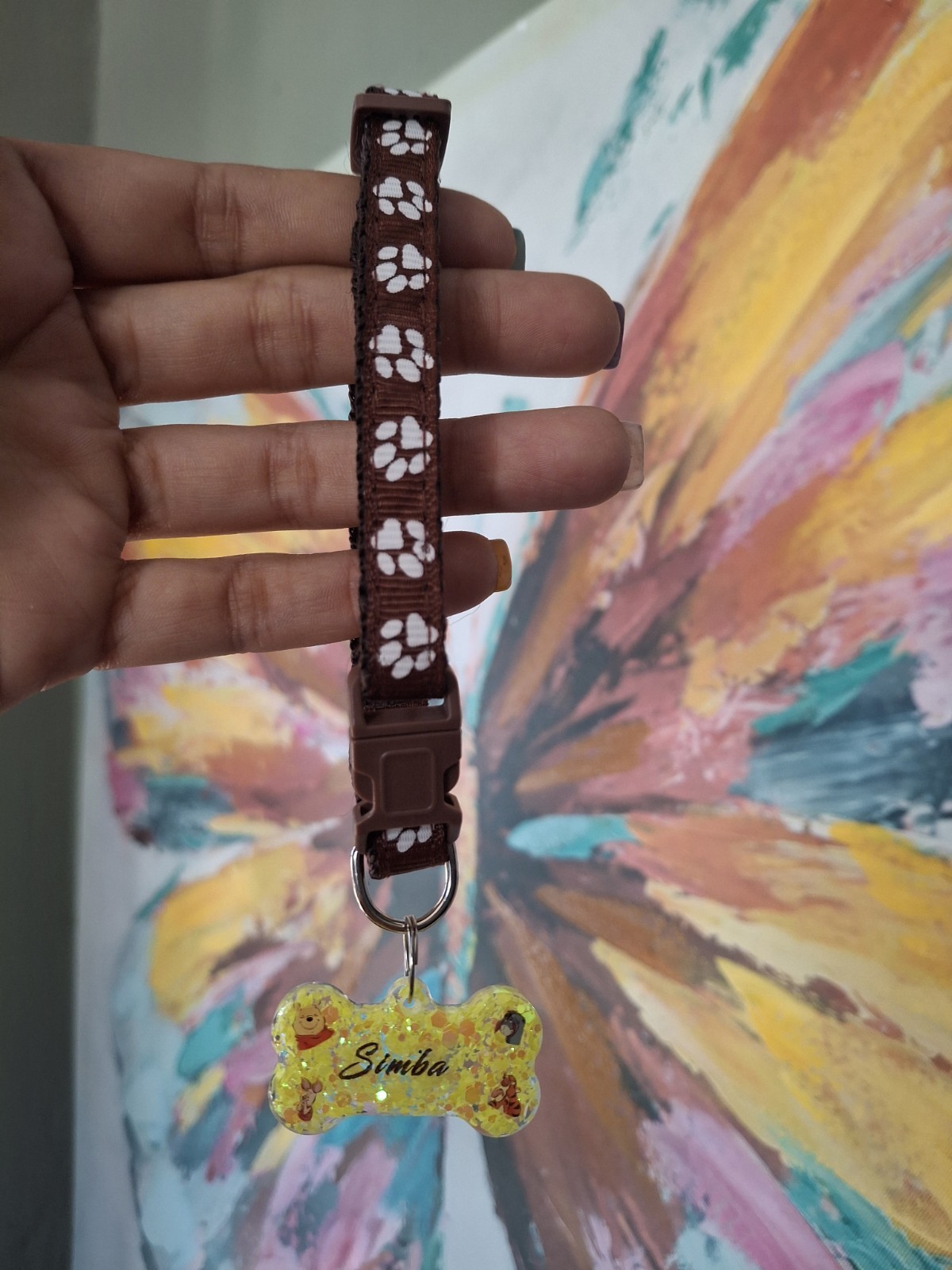 Collar personalizado para mascotas winnie the pooh