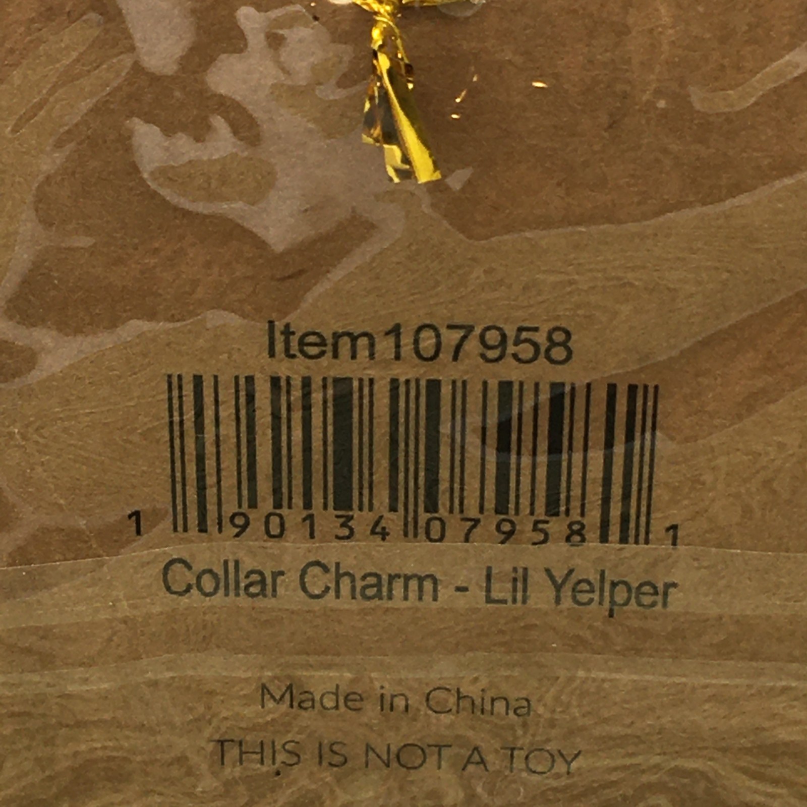 Dog Pet Charm/TAG. Primitives by Kathy Christmas “SANTA’S LIL HELPER”