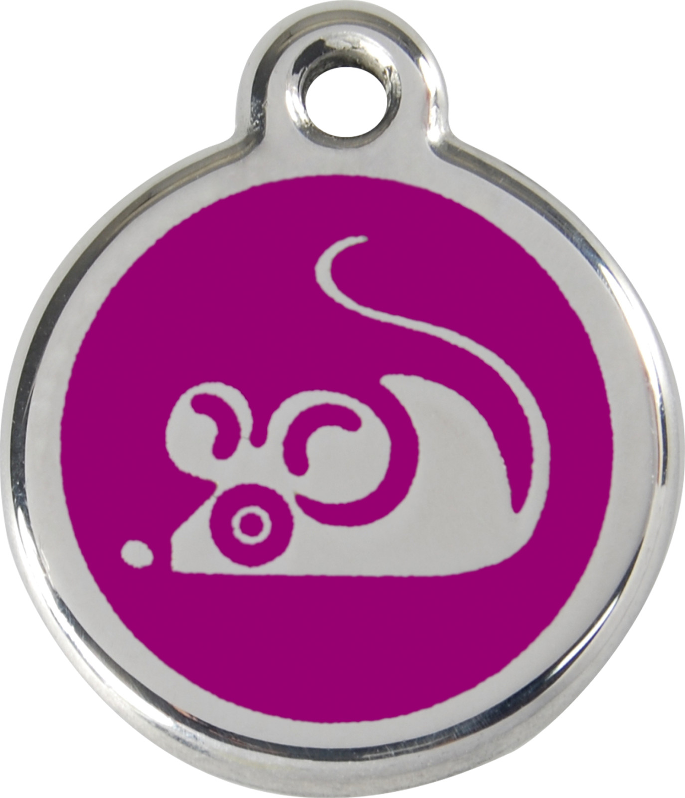 Stainless Steel Red Dingo Mouse Cat ID Tag Red Purple Blue Green Pink Yellow