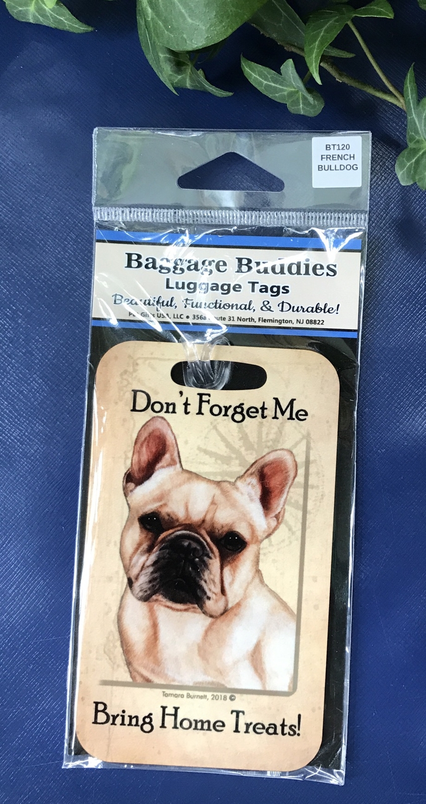 2018 French Bulldog Luggage Tag Crate ID Tag Aluminum Acrylic Baggage Buddies