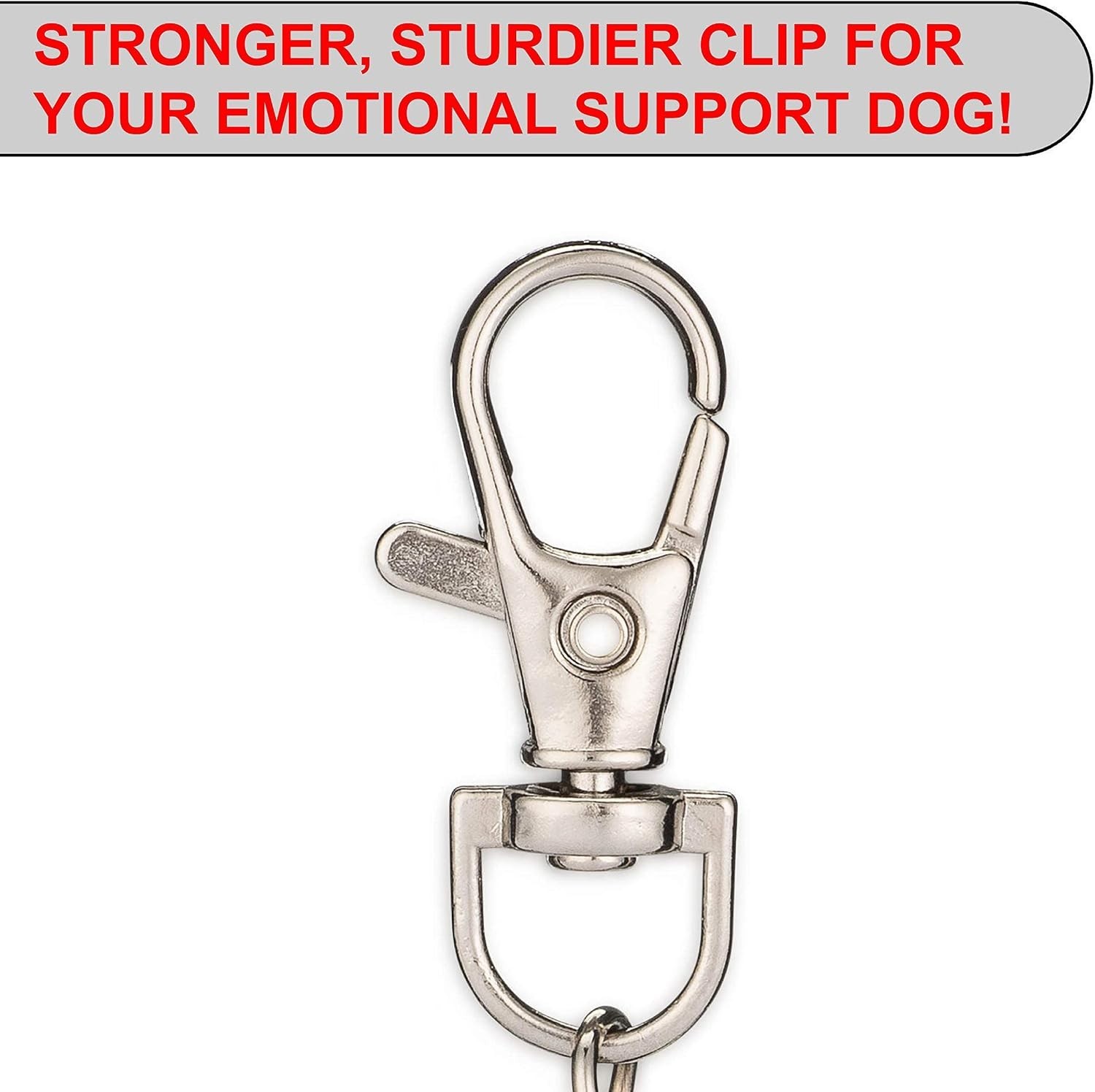 Stainless Steel Emotional Support Dog Tags, 1.25-Inch, Double-Sided