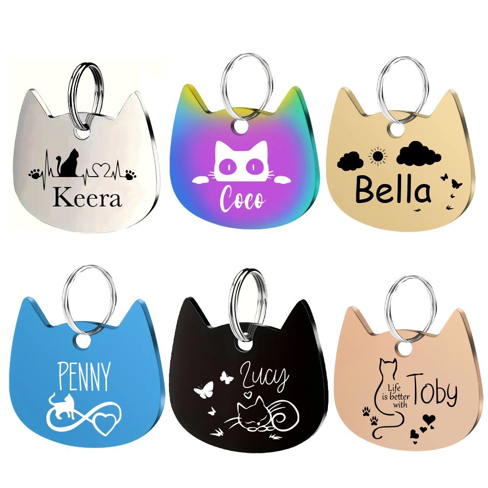 Double-Sided Pet Tag, Custom Engraved Dog Cat ID | USA Made