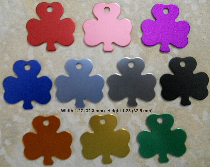 Pet Dog Cat Blank tags Bulk shelters rescues 5 pc lots Shamrock
