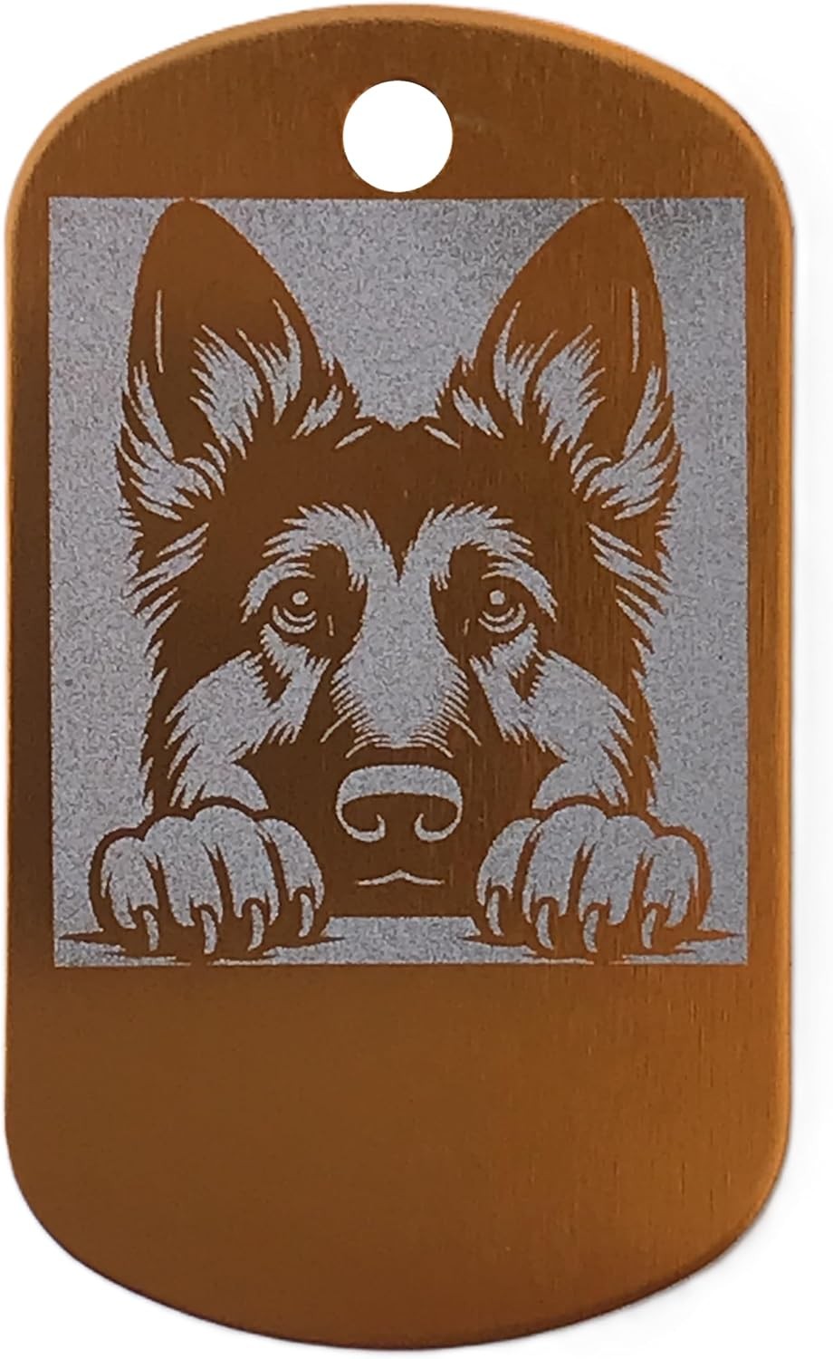 Military Style Customized German Shepherd Dog ID Tag – Name Tag for Pet Collar