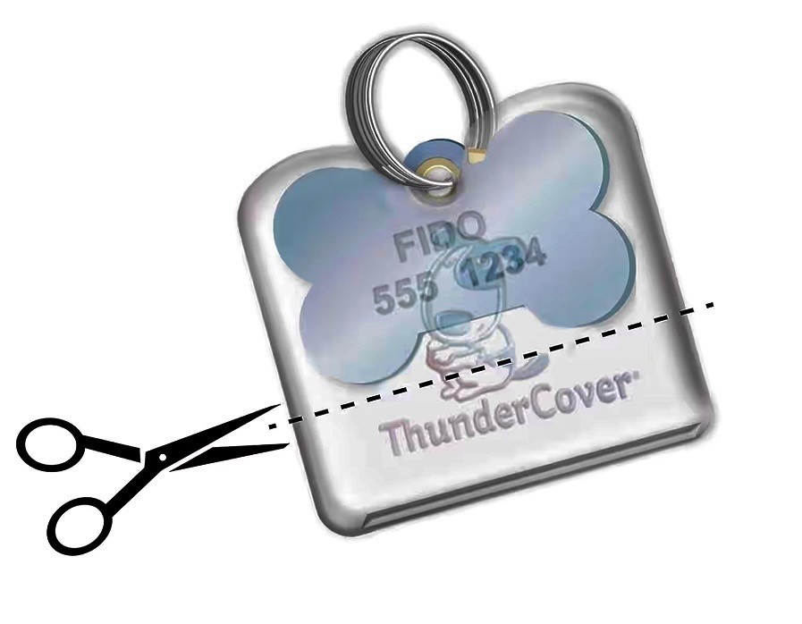 ThunderCover Dog Tag Silencer, Standard, Clear