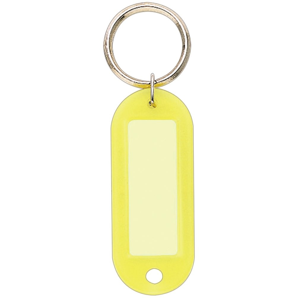 Keychain type name tag double-sided display made of PP large yellow Nuff-210Y