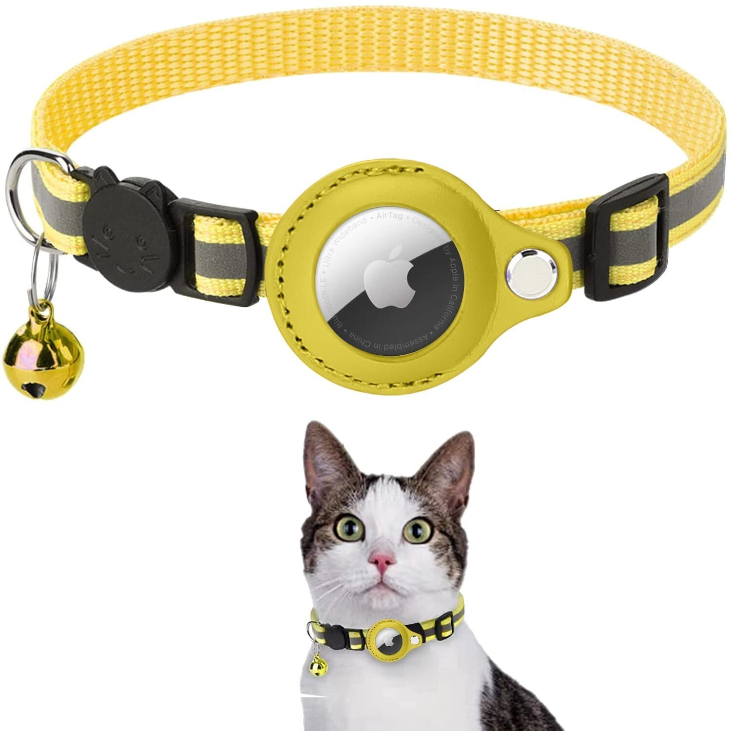 Pet Daily Kit Pet Airtag Collars With Reflective Stripes Puppy & Kitten Collars