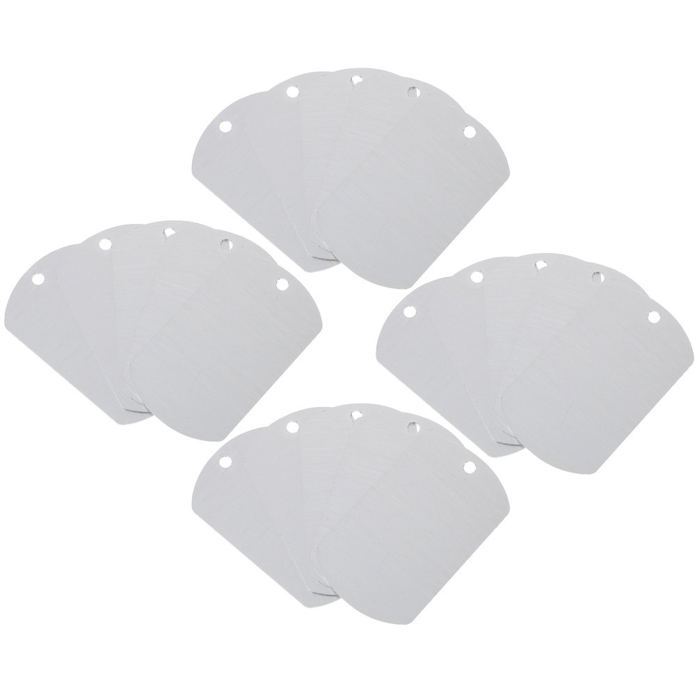 20Pcs Reusable Aluminum Pet Id Tags Blank Dog Tags Silver for Engraving