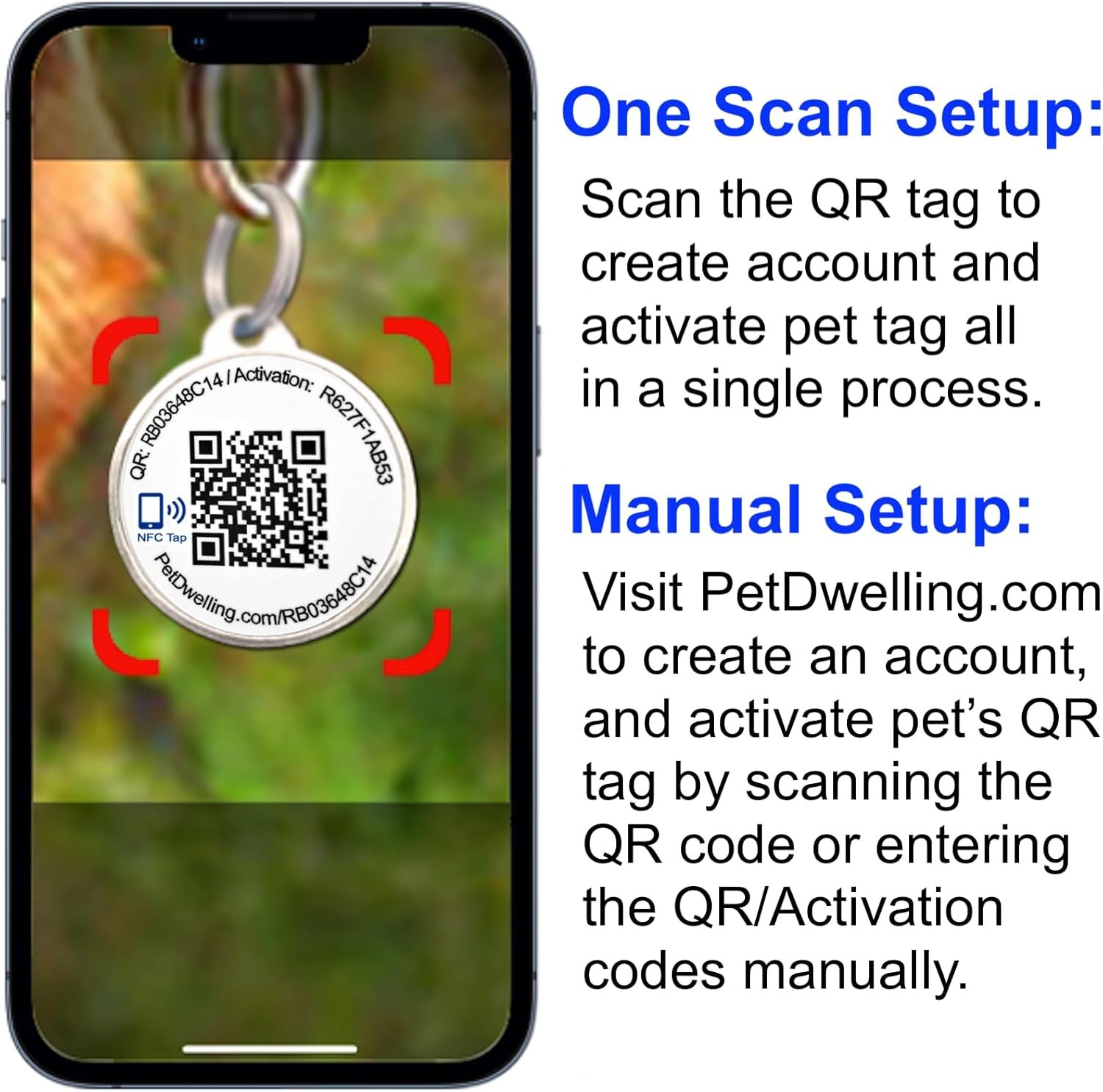 Pet Dwelling ESA ID QR Tag-Online Profile-Scan Tag Location-Instant Email Alert