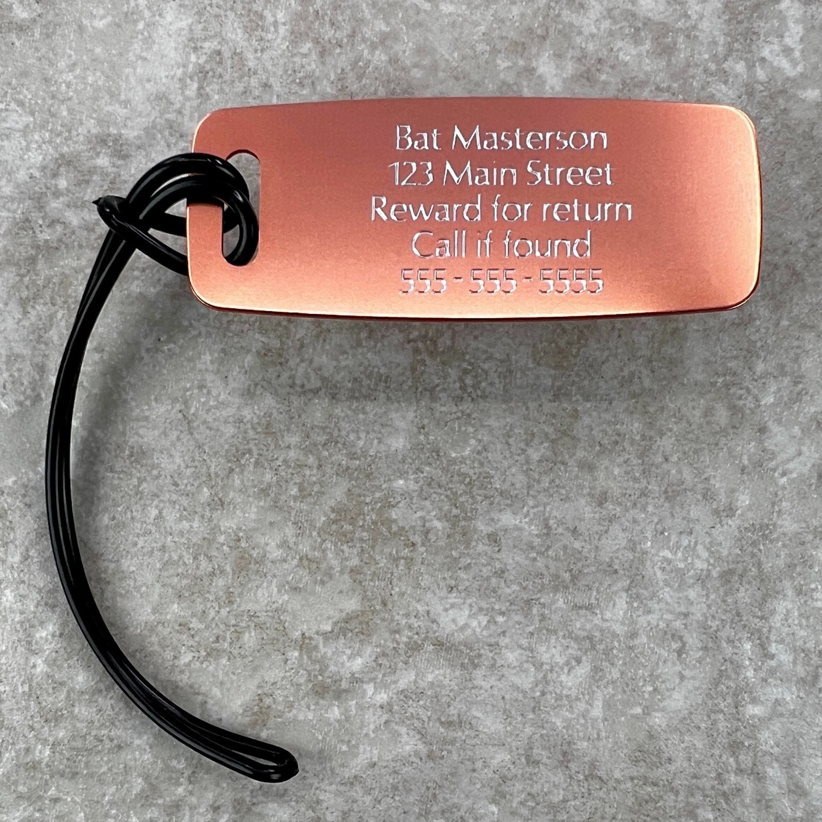 Custom Luggage Tags Baggage Tag Carry On Bag ID ENGRAVED LUGGAGE TAG ROSE GOLD