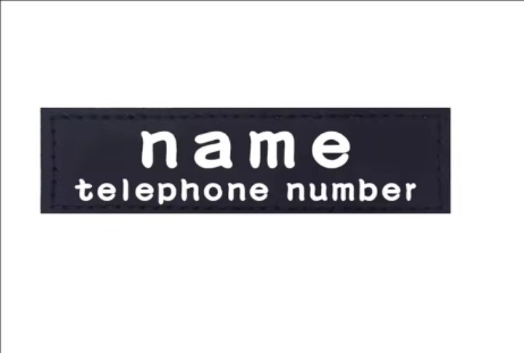 2PCS PU Personalized Dog Name Patches ID Tag For JULUS Pet Harness Label Sticker